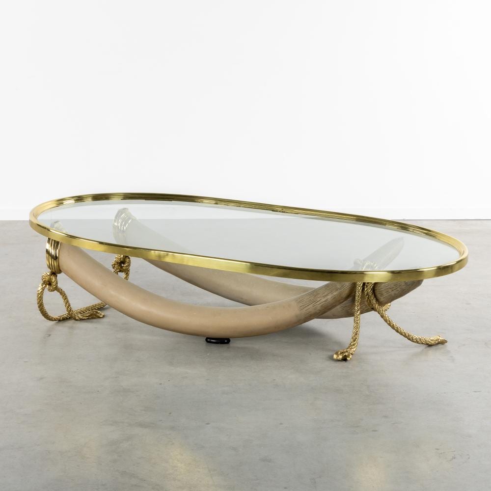 Italo Valenti comparable auction result: italo valenti 1912 1995 for valenti a coffee table with faux elephant tusks spain circa 1970