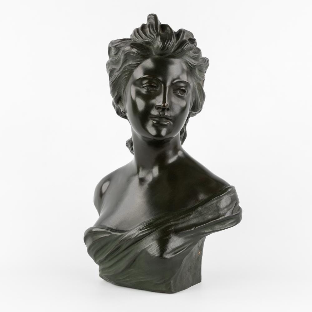 jef lambeaux 1852 1908 bust of a young lady patinated bronze · Flanders Auctions · 2026-04-01 Jef Lambeaux comparable auction result: jef lambeaux 1852 1908 bust of a young lady patinated bronze
