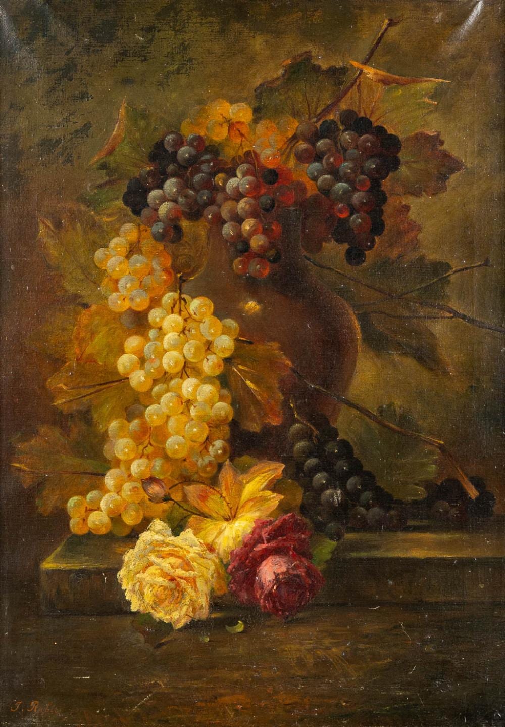 jean baptiste robie 1821 1910 flowers and grapes oil on canvas · Flanders Auctions · 2026-04-02 Jean-Baptiste Robie comparable auction result: jean baptiste robie 1821 1910 flowers and grapes oil on canvas