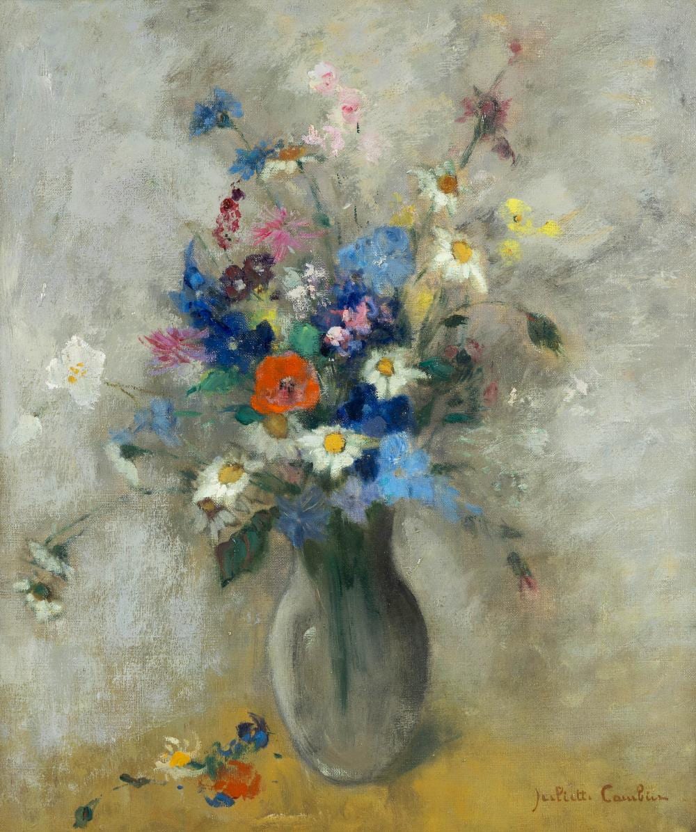 Juliette Cambier comparable auction result: juliette cambier 1879 1963 flower vase oil on canvas