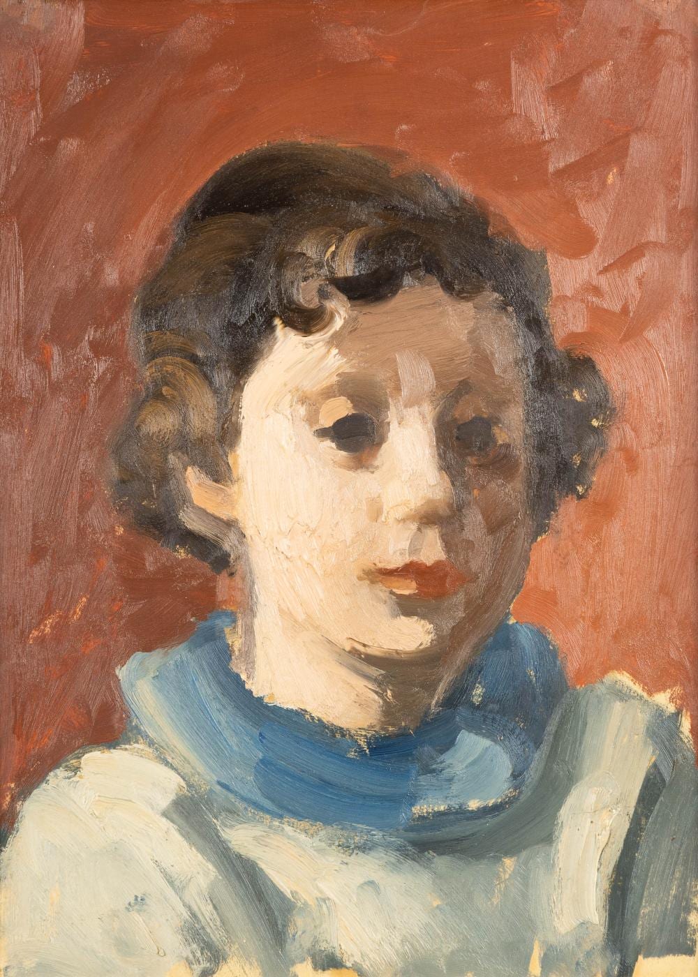 Hubert Malfait comparable auction result: hubert malfait 1898 1971 portrait of hilde malfait 7 years old oil on paper 1935