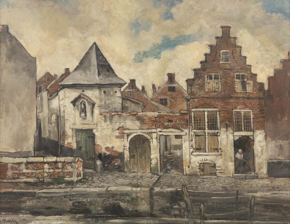 Arthur Navez comparable auction result: arthur navez 1881 1931 the old road oil on panel