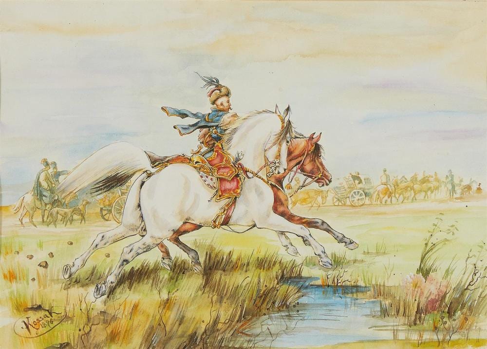Juliusz Fortunat Kossak comparable auction result: juliusz fortunat kossak