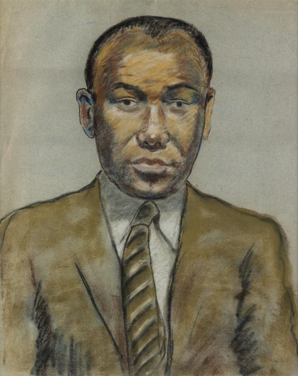 Beauford Delaney comparable auction result: beauford delaney 1901 1979 untitled portrait of a young man in suit and tie circa 1940
