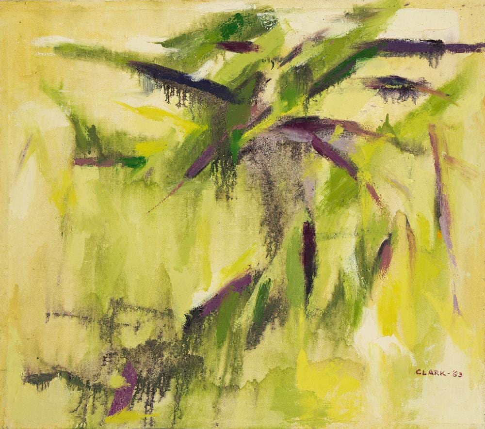 Claude Clark comparable auction result: claude clark 1915 2001 soaring flying 1963