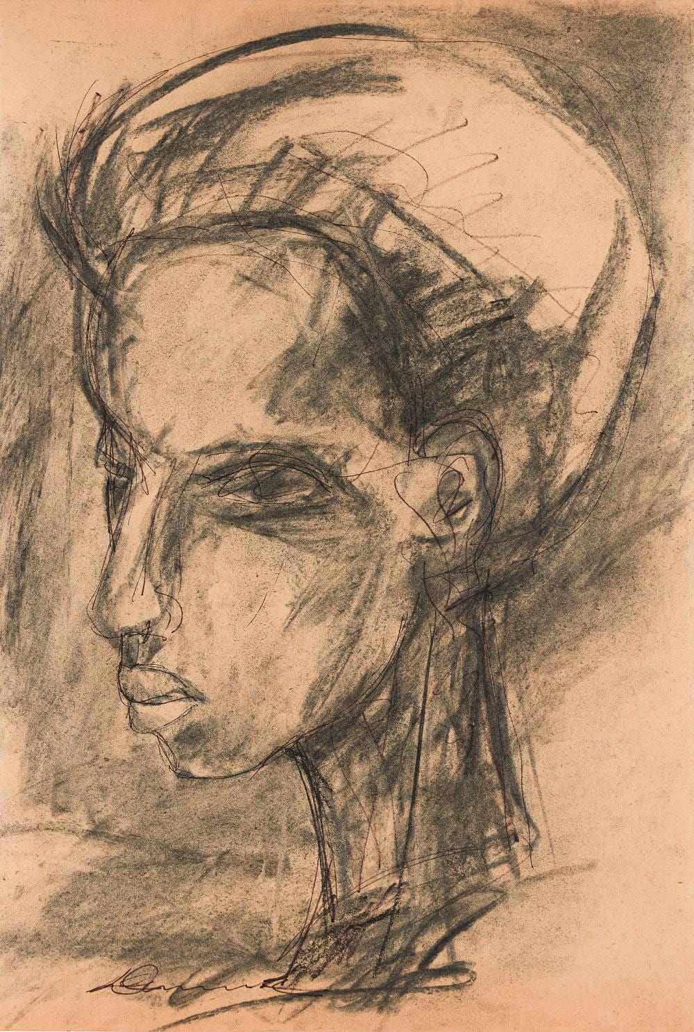 james denmark 1936 untitled portrait study circa 1970s · Swann Auction Galleries · 2026-04-02 James Denmark comparable auction result: james denmark 1936 untitled portrait study circa 1970s