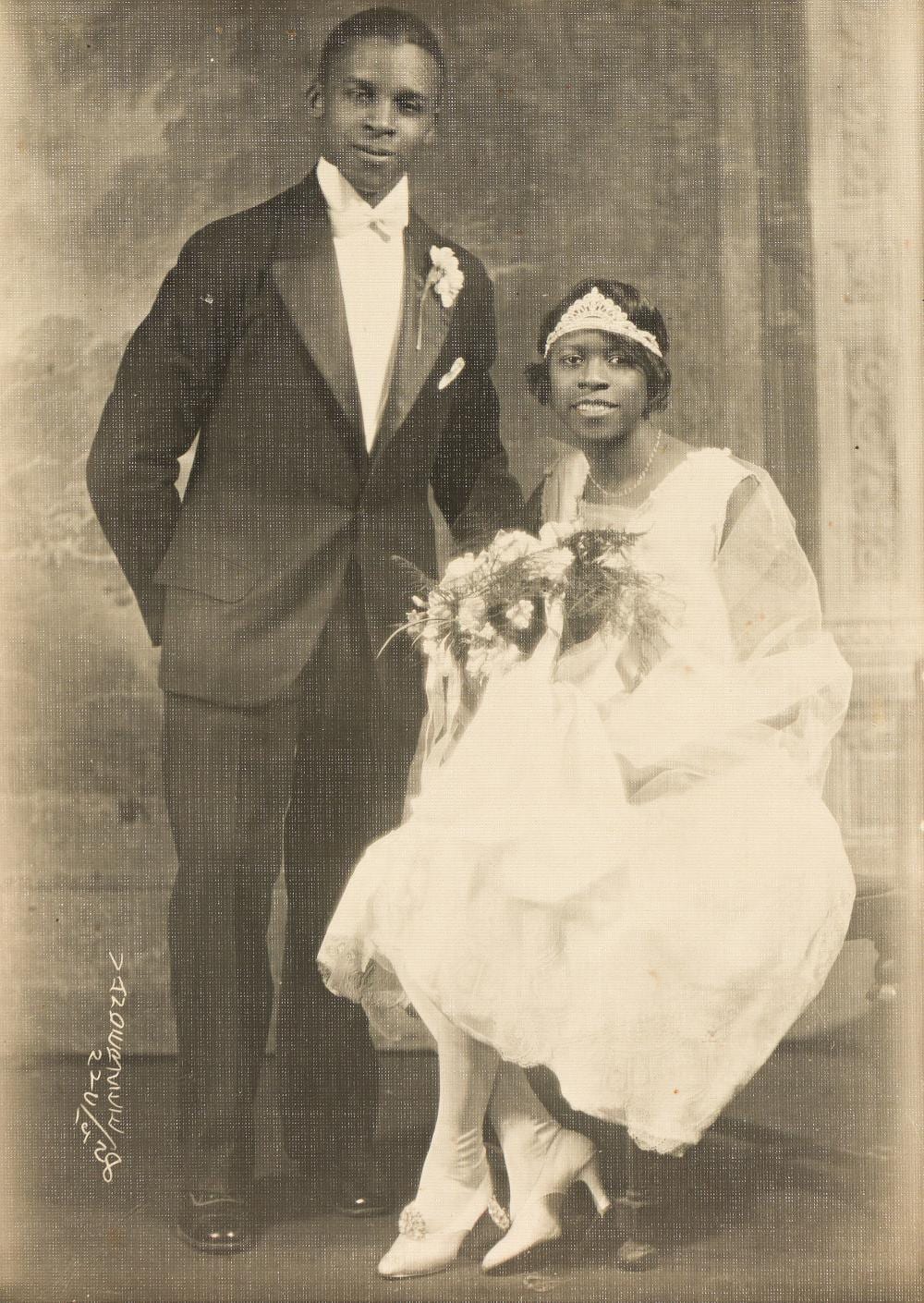 James VanderZee comparable auction result: james vanderzee 1886 1986 untitled wedding couple 1928