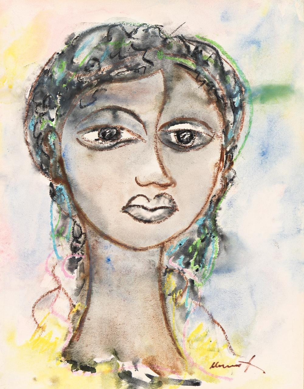 james denmark b 1936 untitled portrait of a woman circa 1980s · Swann Auction Galleries · 2026-04-02 James Denmark comparable auction result: james denmark b 1936 untitled portrait of a woman circa 1980s