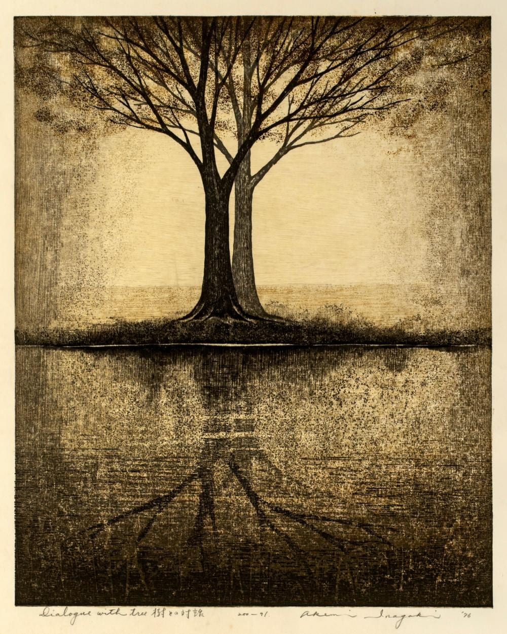Akemi Inagaki comparable auction result: akemi inagaki b 1933 dialogue with tree 1976