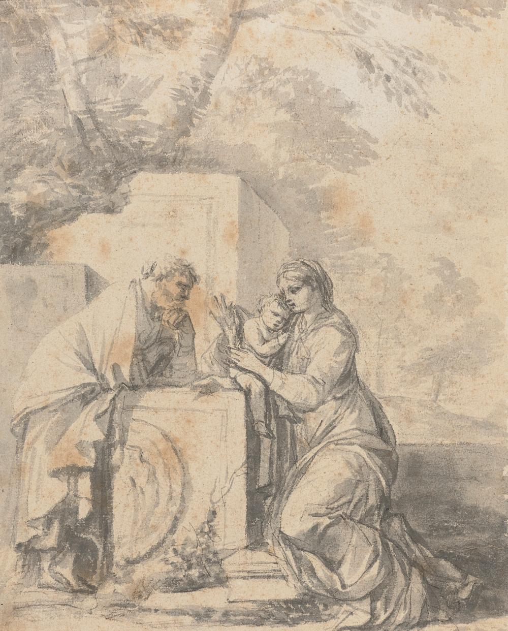 Laurent de La Hyre comparable auction result: laurent de la hyre paris 1606 1656 repos lors de la fuite en egypte pie