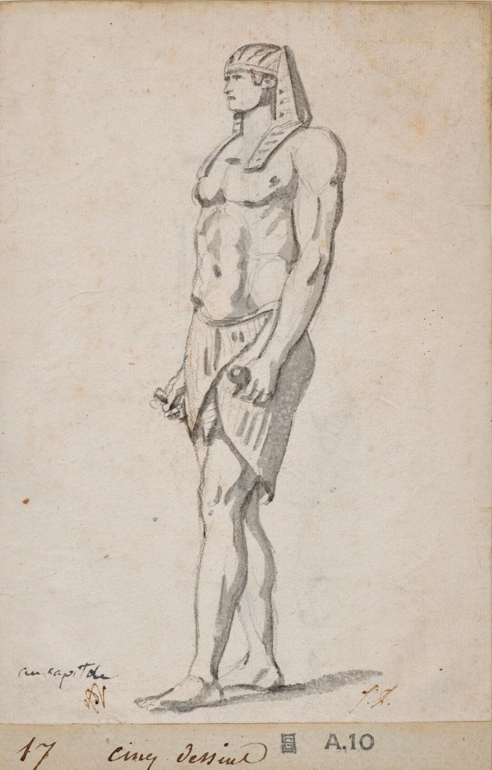 Jacques-Louis David comparable auction result: jacques louis david paris 1748 1825 bruxelles statue de dieu gyptien a
