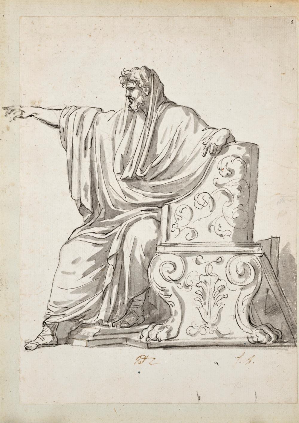 Jacques-Louis David comparable auction result: jacques louis david paris 1748 1825 bruxelles personnage antique assis p