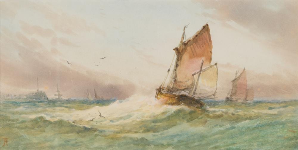 Frederick James Aldridge comparable auction result: frederick james aldridge 1850 1933 pair of marine scenes