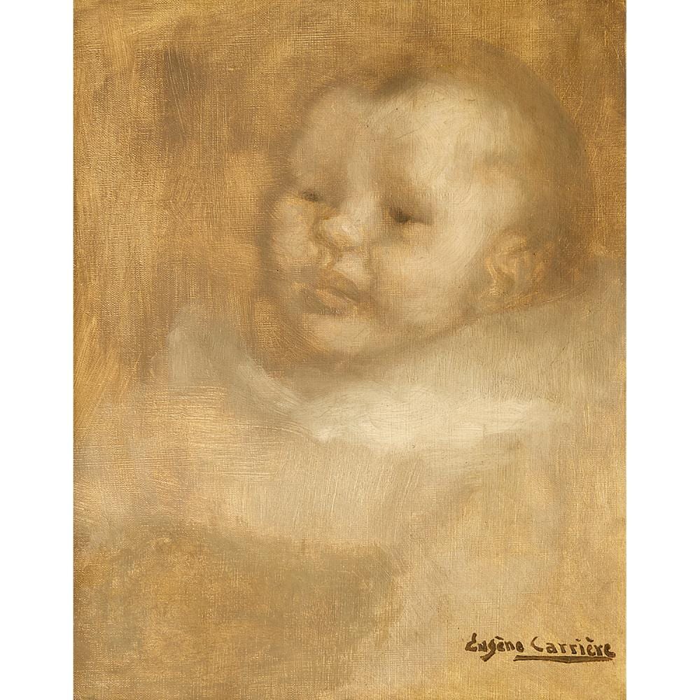 Eugène Carrière comparable auction result: eug ne carri re 1849 1906 sans titre huile sur toile signature apocryphe en bas droite oil on canvas apocryphal signatu
