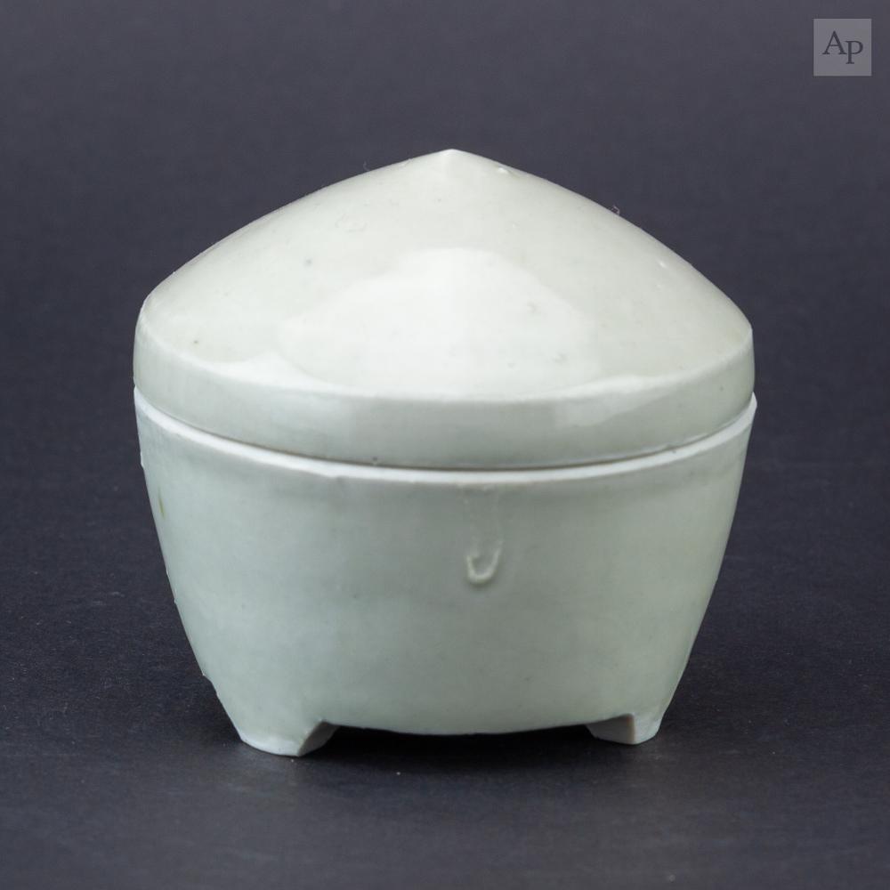 Bernard Leach comparable auction result: bernard leach 1887 1979 for leach pottery a porcelain box incense pot on tripod feet covered in celadon glaze impressed bl and pottery marks diameter 9cm