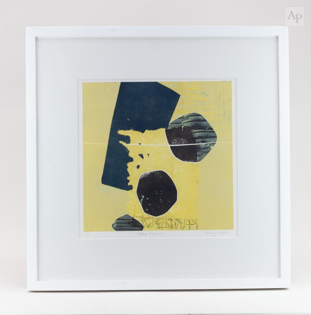 Carolyn Genders comparable auction result: carolyn genders born 1957 tokyo kimono i a unique relief print 1 1 titled and signed 30 x 30cm framed and glazed