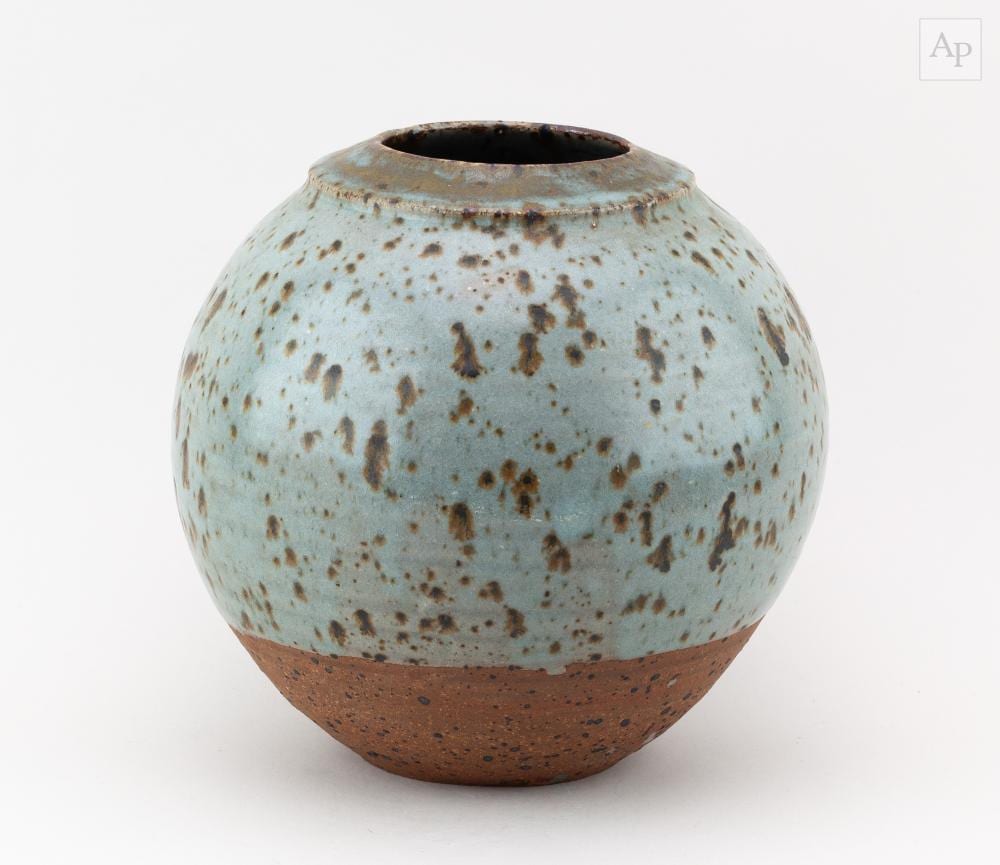 jason wason born 1946 for leach pottery a globular stoneware vessel partially covered in speckled grey glaze impressed jw and pottery marks made 1976 81 height 22cm · Adam Partridge Auctioneers · 2026-03-27 Jason Wason comparable auction result: jason wason born 1946 for leach pottery a globular stoneware vessel partially covered in speckled grey glaze impressed jw and pottery marks made 1976 81 height 22cm