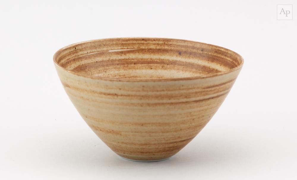 Joanna Constantinidis comparable auction result: joanna constantinidis 1927 2000 a porcelain bowl covered in oatmeal glaze with iron decoration impressed c mark diameter 15cm