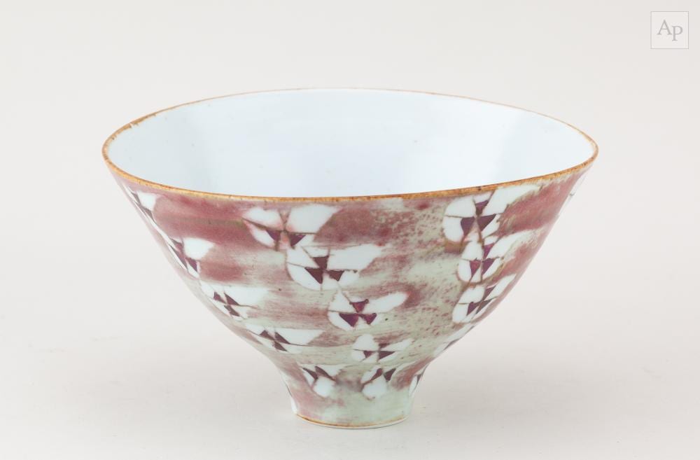 Marianne de Trey comparable auction result: marianne de trey 1913 2016 a porcelain bowl covered in celadon and copper red glaze with dark copper red decoration impressed dte mark diameter 19cm
