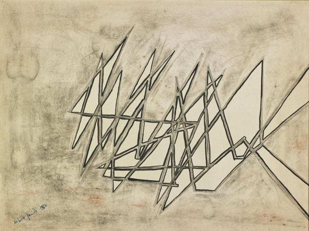 Achille Perilli comparable auction result: achille perilli senza titolo 1950