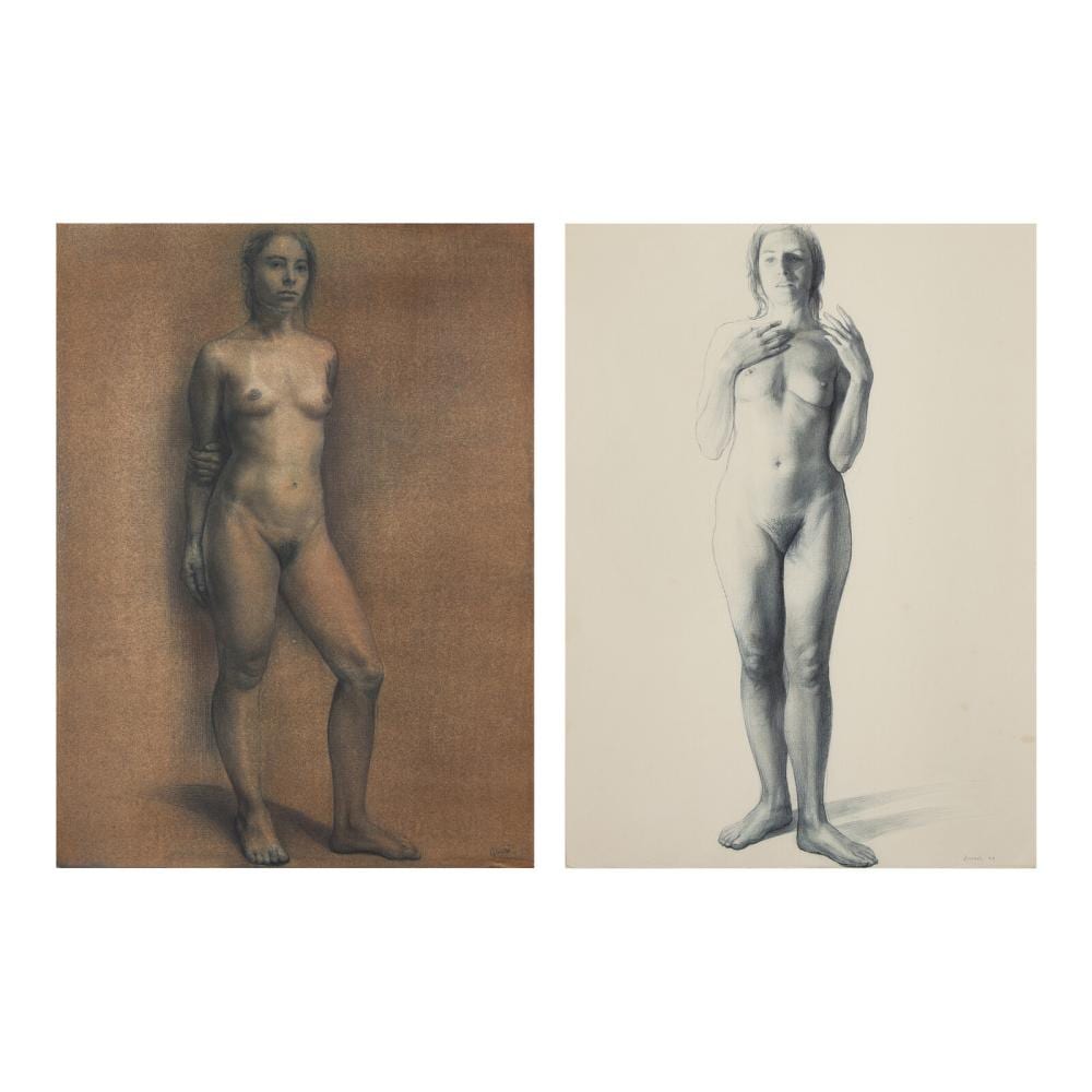 steven assael american b 1957 standing nude annaluisa and standing nude with one hand on chest a pair 1993 · Freeman’s · 2026-03-24 Steven Assael comparable auction result: steven assael american b 1957 standing nude annaluisa and standing nude with one hand on chest a pair 1993
