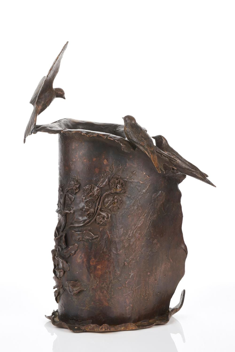 Stephen Walker comparable auction result: stephen walker australian 1927 2014 bird vase bronze h 56 cm