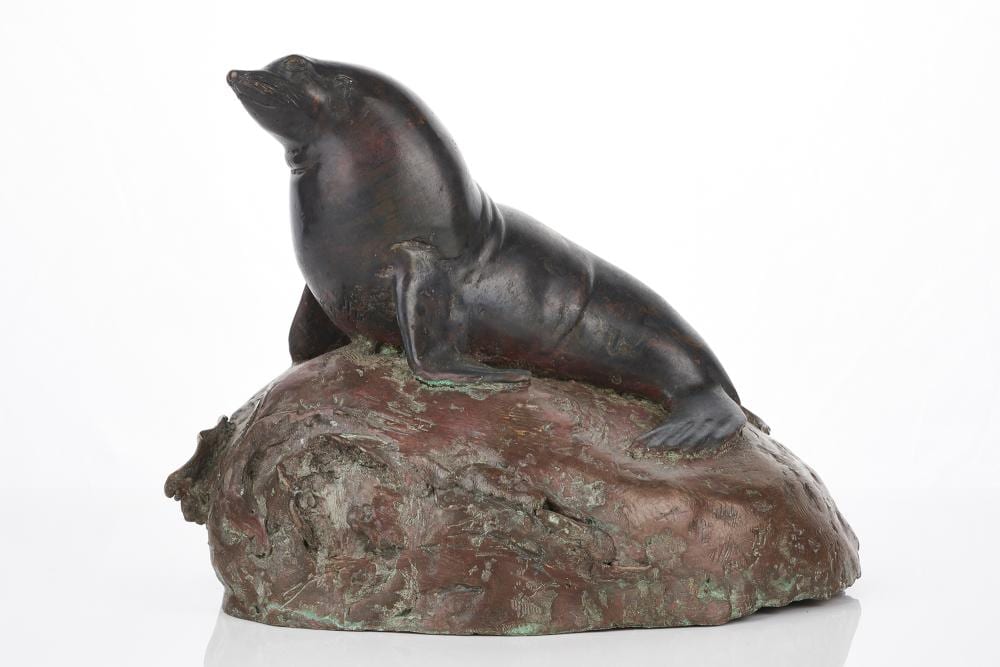 Stephen Walker comparable auction result: stephen walker australian 1927 2014 seal on the rocks bronze 26x33x24 cm