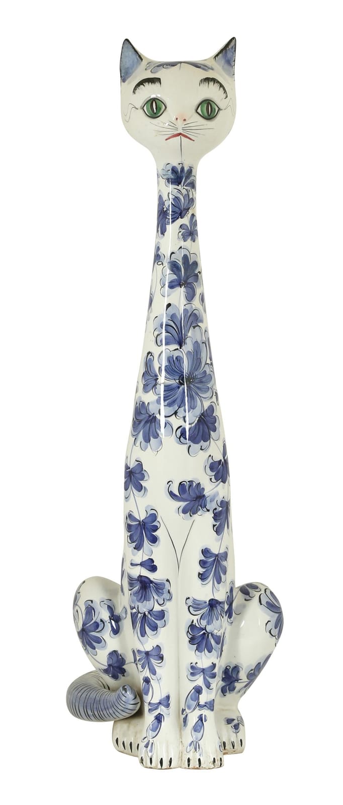 Cathleen Mann comparable auction result: cat large italian porcelain sculpture