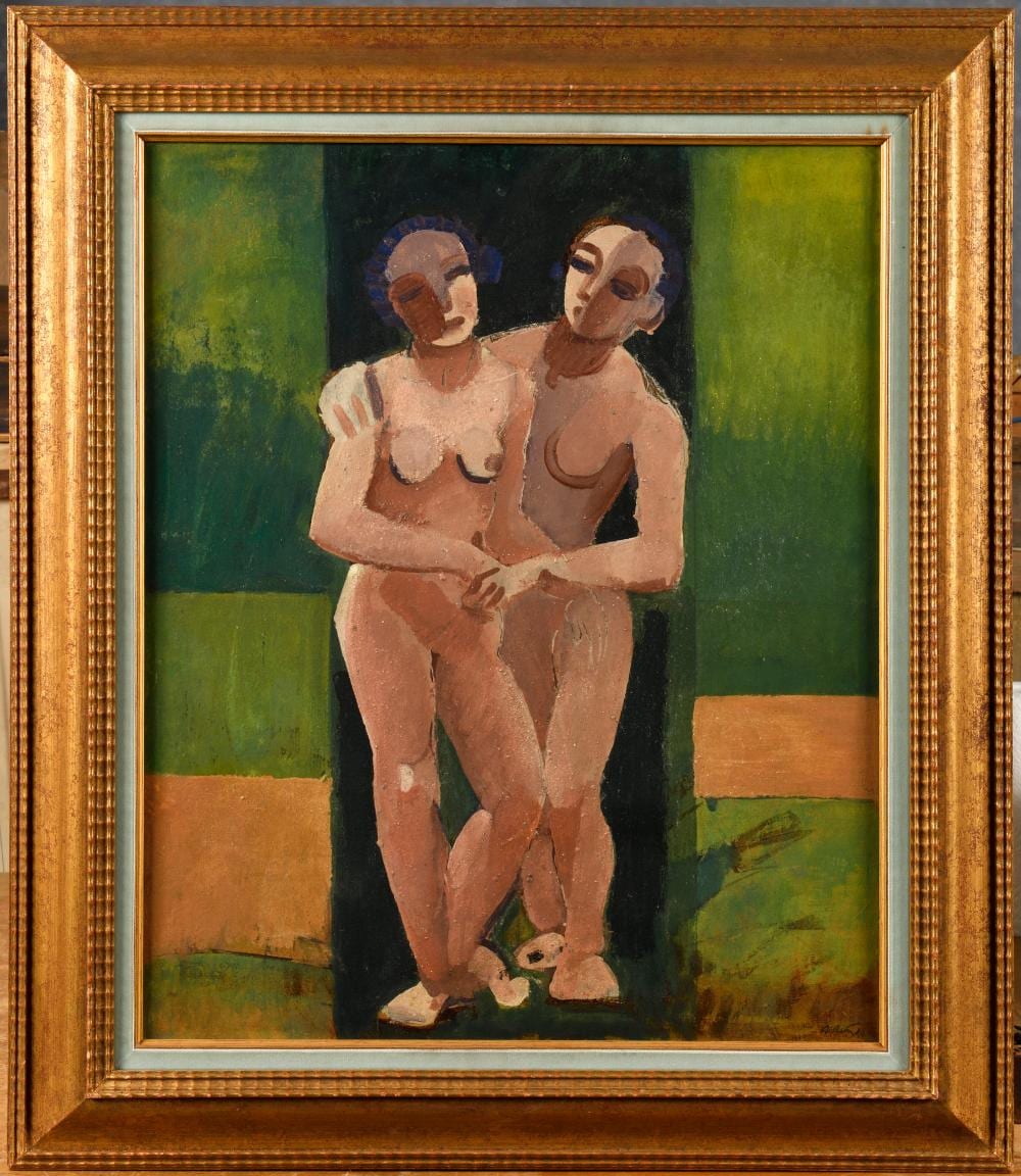 Alfred Reth comparable auction result: alfred reth 1884 1966 les jumelles huile sur panneau parquet sign en bas droite 61 x 5