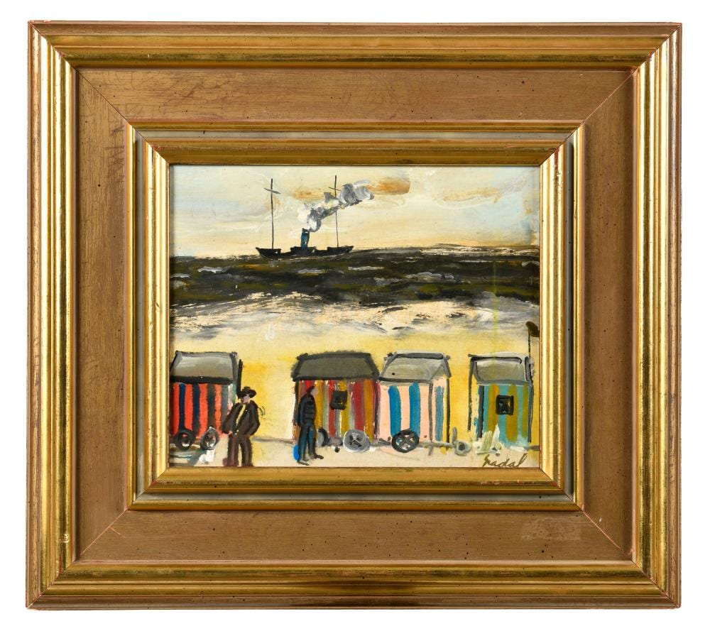 Carles Nadal Farreras comparable auction result: carlos nadal 1917 1998 blankenberge 1978 huile sur papier maroufl sur toile sign en bas