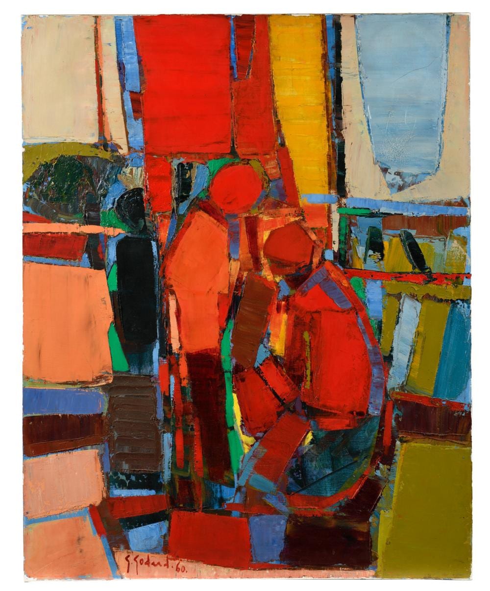 Gabriel Godard comparable auction result: gabriel godard 1933 2023 sans titre 1960 huile sur toile sign et dat en bas gauche 92