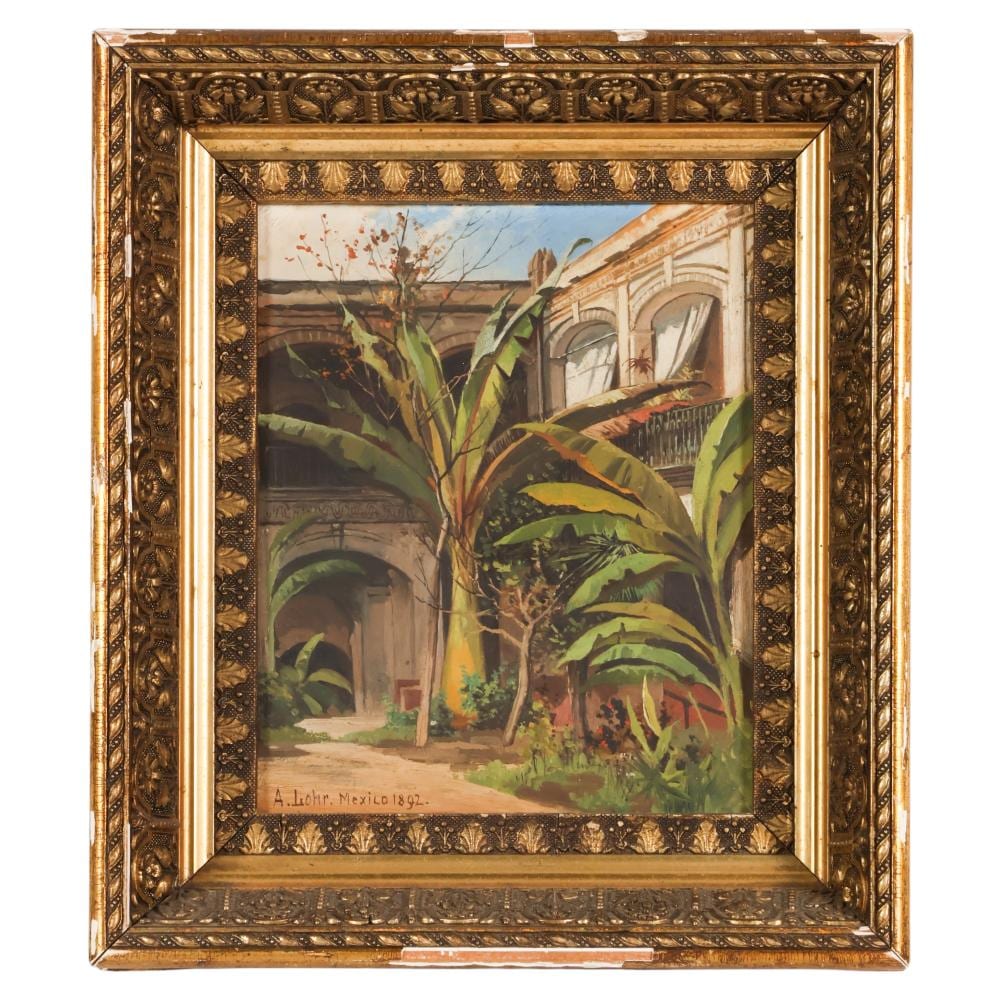 August Lohr comparable auction result: august lohr 1843 1919 mexican landscape painting