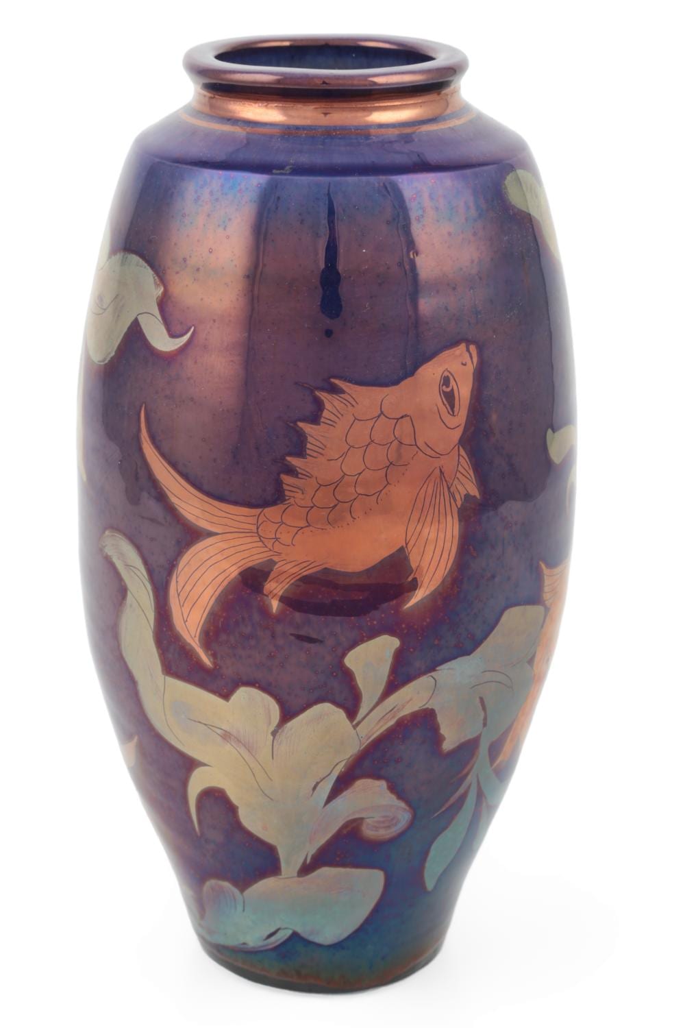 jonathan chiswell jones b 1944 a carp and weed reduction fired lustre pottery vase · Gorringes · 2026-03-24 Jonathan Chiswell Jones comparable auction result: jonathan chiswell jones b 1944 a carp and weed reduction fired lustre pottery vase