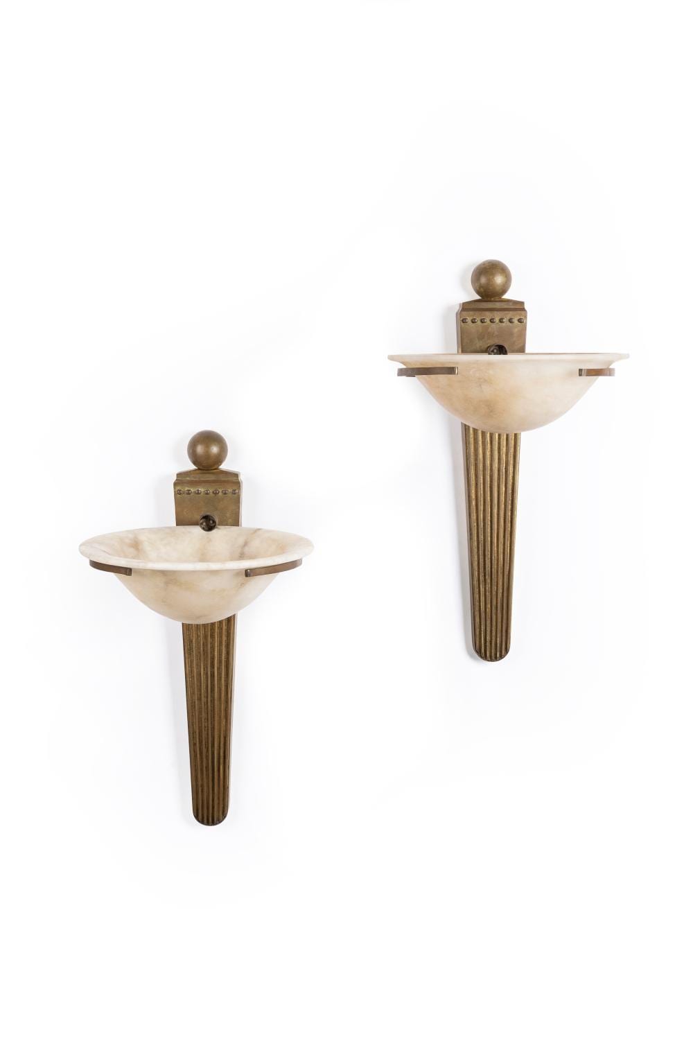 Jacques-Emile Ruhlmann comparable auction result: jacques emile ruhlmann 1879 1933 importante paire d appliques structure en bronze