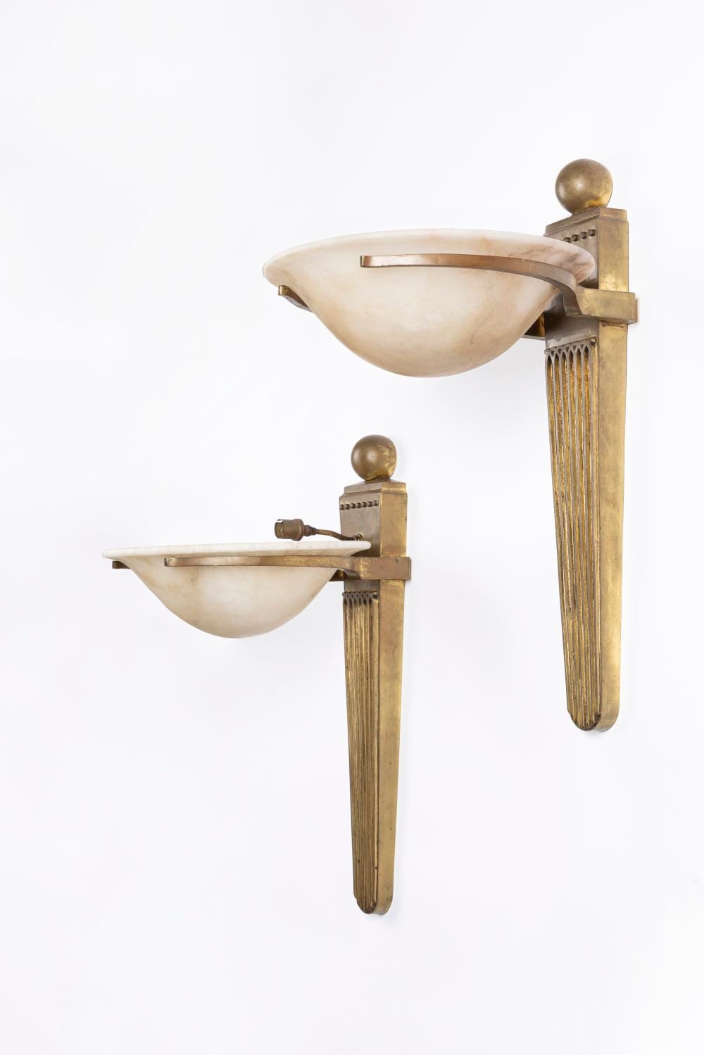 Jacques-Emile Ruhlmann comparable auction result: jacques emile ruhlmann 1879 1933 importante paire d appliques structure en bronze