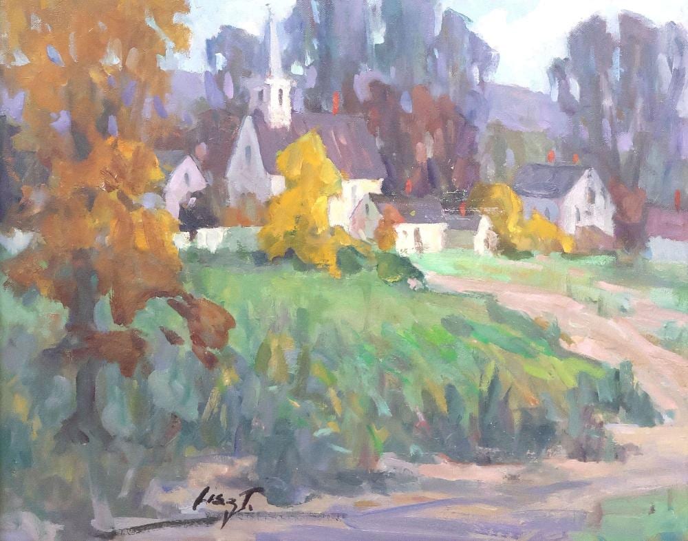 Maria Veronica Liszt comparable auction result: maria veronica liszt 1902 1992 verdant landscape oil painting