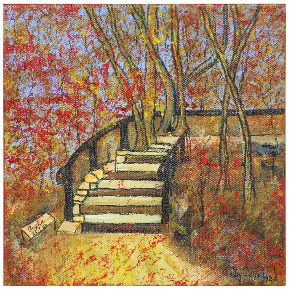 Judy Copeland comparable auction result: judy copeland b 1943 acrylic painting steps to the garden