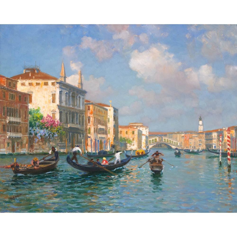 Luigi Lanza comparable auction result: luigi lanza 1860 after 1913 gondoliers venice