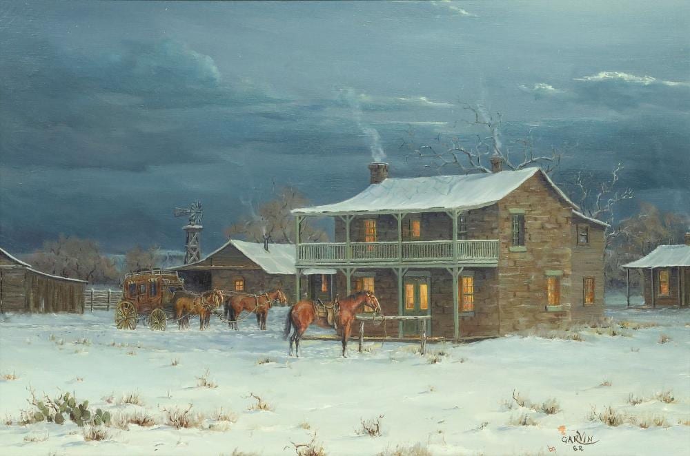 barbara garvin 1936 2006 painting winter s warmth 24 x 36 · Austin Auction Gallery · 2026-03-28 Barbara Garvin comparable auction result: barbara garvin 1936 2006 painting winter s warmth 24 x 36