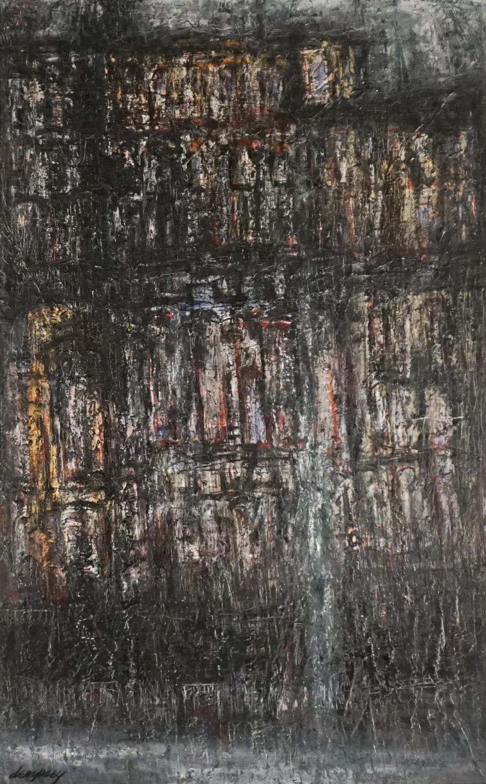 richard william dempsey american 1909 1987 dark tenements oil on masonite 36 x 22 3 4 in 91 4 x 57 8 cm frame 37 1 2 x 24 in 95 3 x 61 cm · Weschler's · 2026-03-27 Richard William Dempsey comparable auction result: richard william dempsey american 1909 1987 dark tenements oil on masonite 36 x 22 3 4 in 91 4 x 57 8 cm frame 37 1 2 x 24 in 95 3 x 61 cm