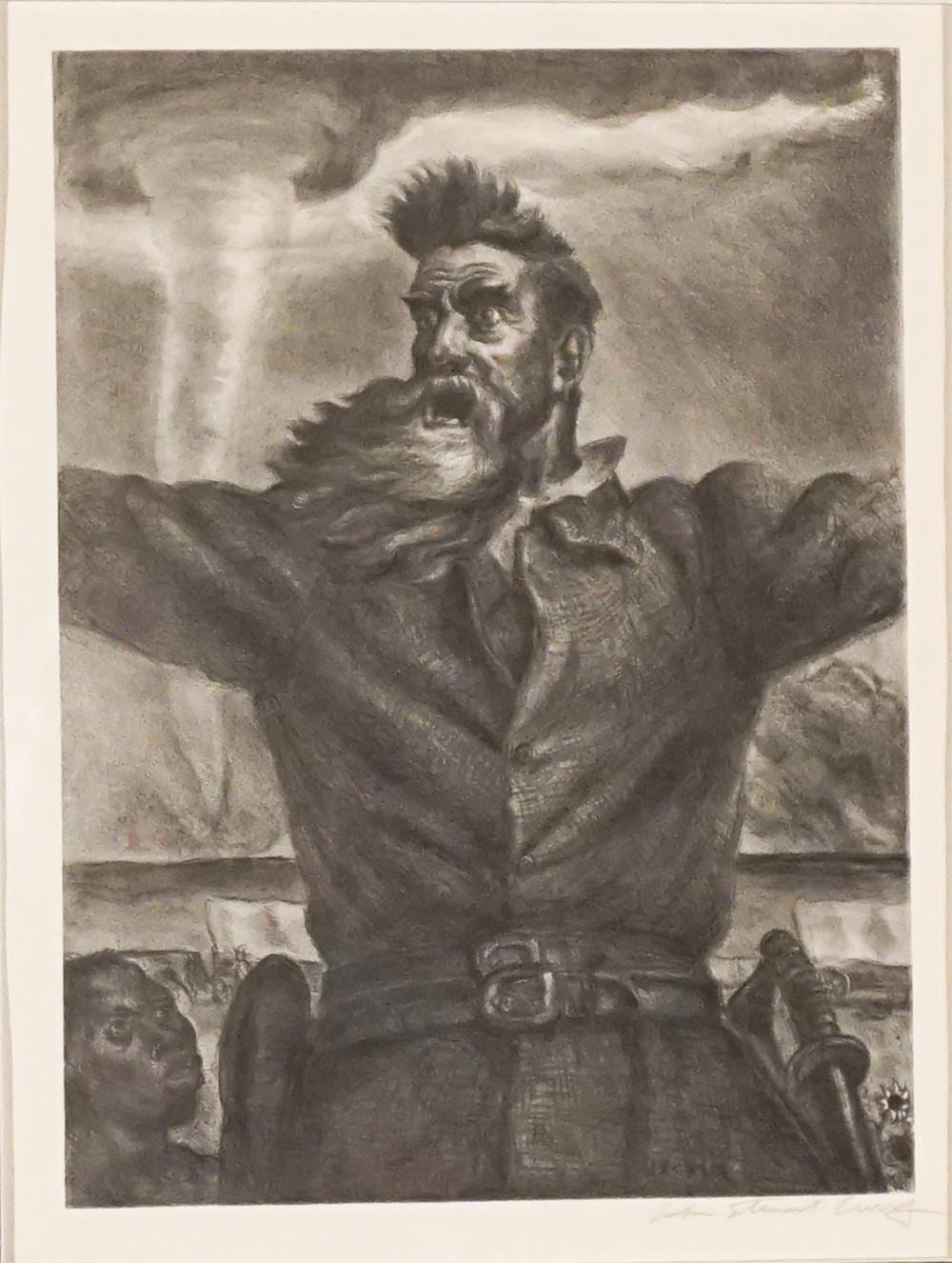 John Steuart Curry comparable auction result: john steuart curry american 1897 1946 john brown cole 34 lithograph 1939 sight size 406 x 305 mm 16 x 12 in frame 27 x 23 in 68 6 x 58 4 cm