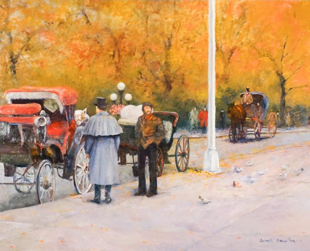 joseph william dawley american 1936 2008 carriages in central park oil on panel 26 x 32 in 66 x 81 3 cm frame 34 x 39 1 2 in 86 4 x 100 3 cm · Weschler's · 2026-03-27 Joseph William Dawley comparable auction result: joseph william dawley american 1936 2008 carriages in central park oil on panel 26 x 32 in 66 x 81 3 cm frame 34 x 39 1 2 in 86 4 x 100 3 cm