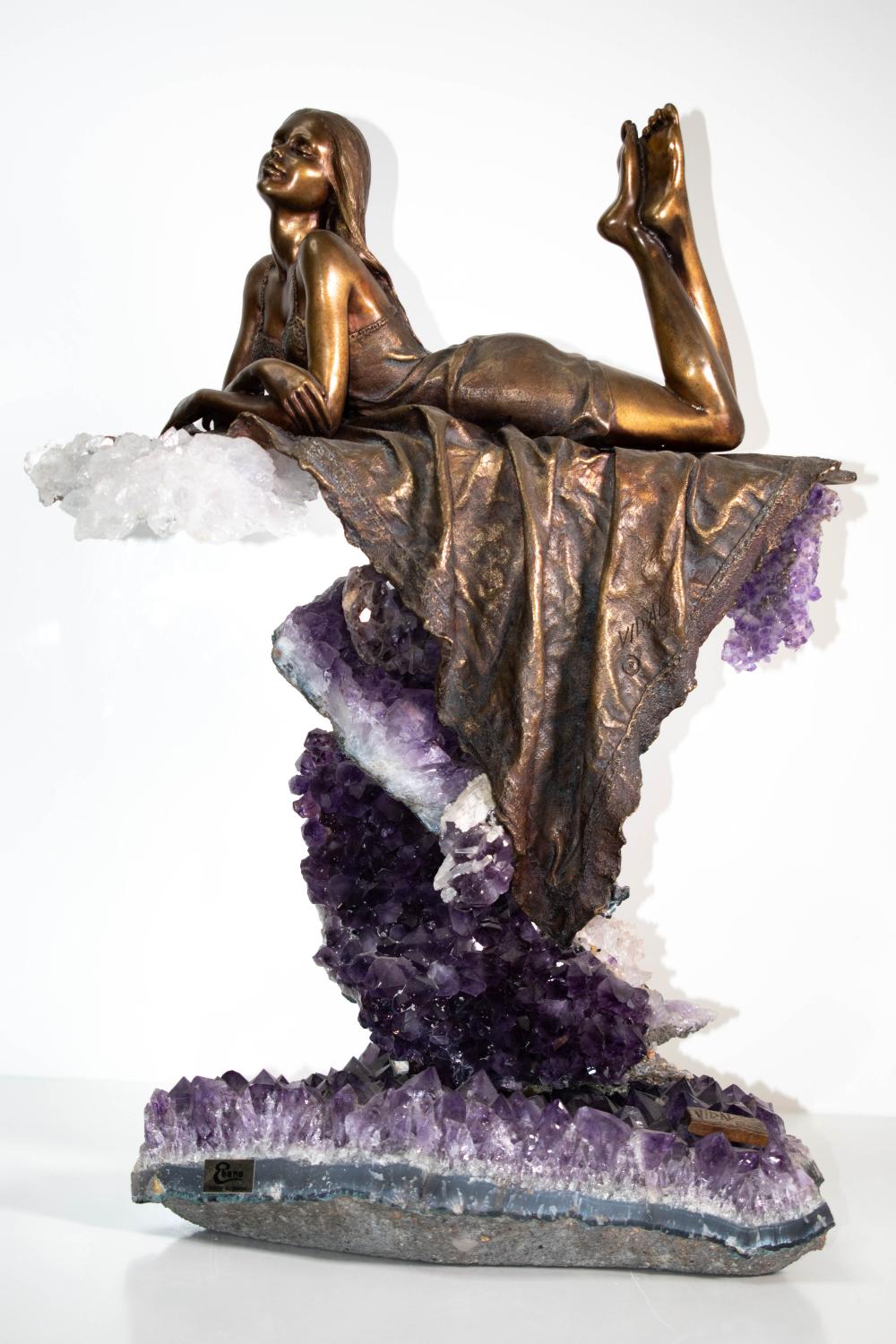 Manuel Vidal comparable auction result: manuel vidal sensuality bronze sculpture