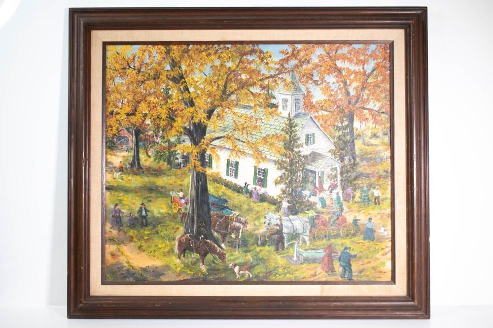 gerald lee nees going to church on sunday morning · Searchlight / Saucon Valley Auctions · 2026-03-21 Gerald Nees comparable auction result: gerald lee nees going to church on sunday morning