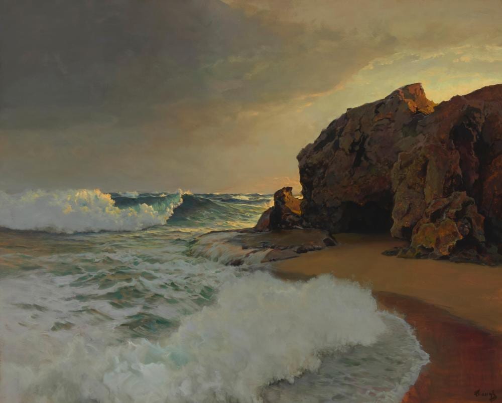 Frederick Judd Waugh comparable auction result: frederick judd waugh 1861 1940 smuggler s cove