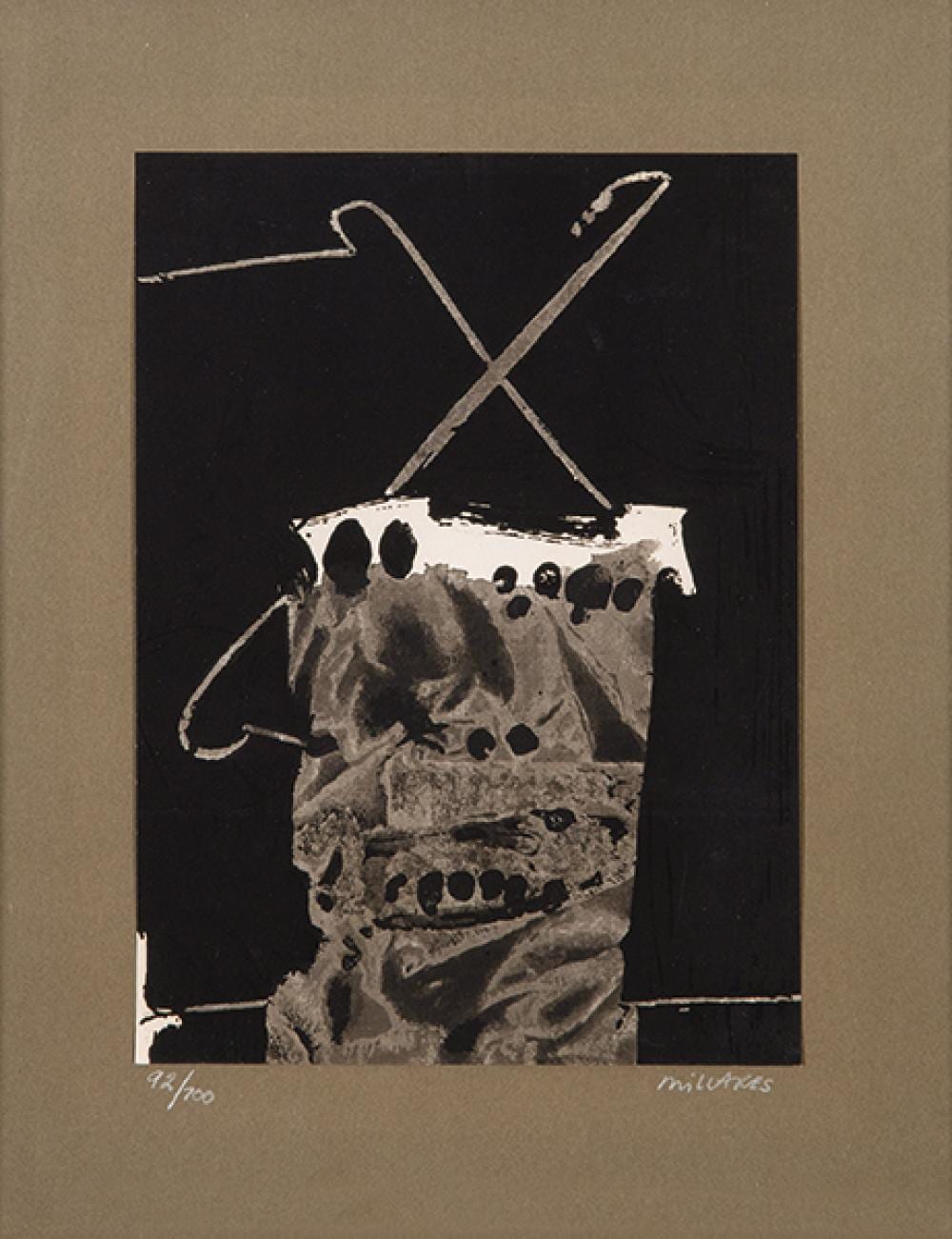 Manolo Millares comparable auction result: manolo millares mutilated peace