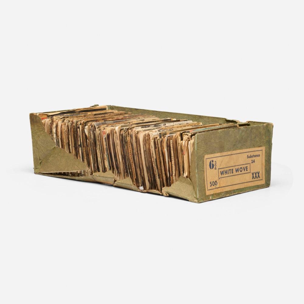 Ray Johnson comparable auction result: ray johnson paper box