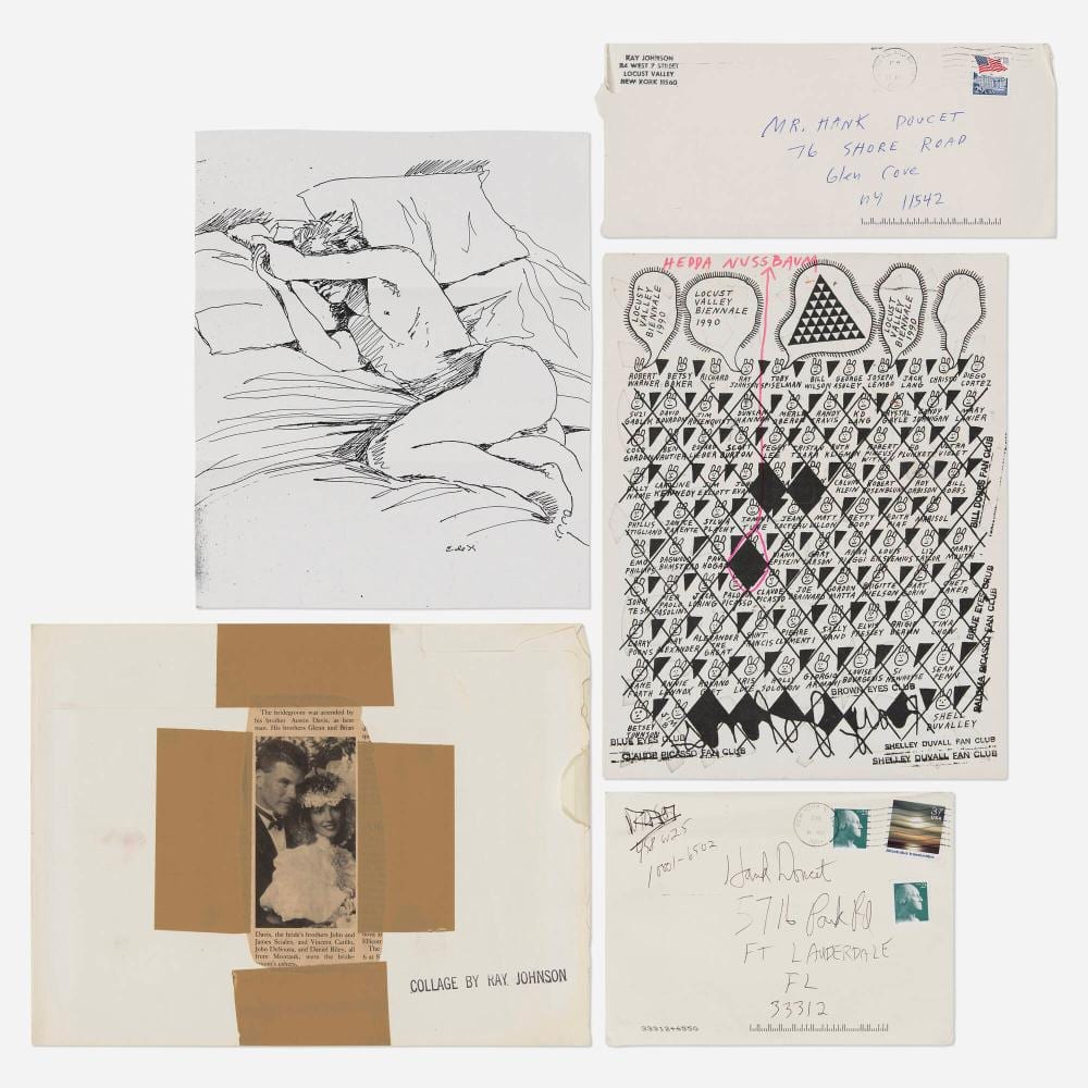 Ray Johnson comparable auction result: ray johnson collection of fifteen works