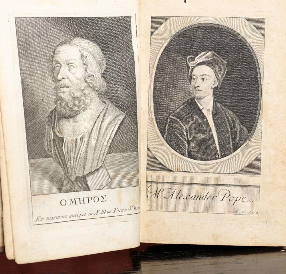 Alexander (1763) Pope comparable auction result: the iliad of homer translated by alexander pope