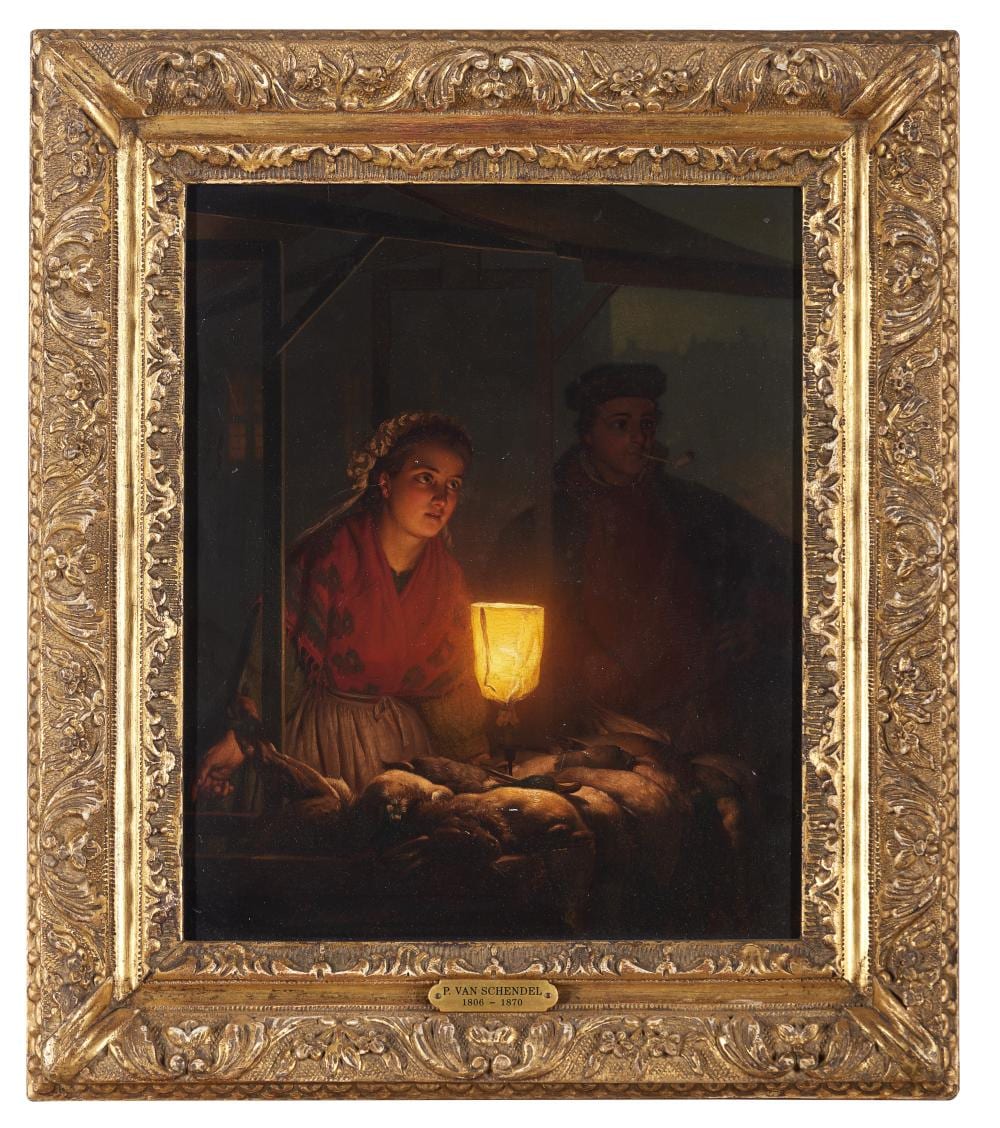 Petrus van Schendel comparable auction result: petrus van schendel 1806 1870 au marche